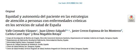 Equidad y autonomía del paciente en las estrategias de atención a personas con enfermedades crónicas en los servicios de salud de España 