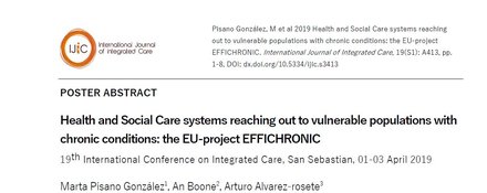 Health and Social Care systems reaching out to vulnerable populations with chronic conditions: the EU-project EFFICHRONIC