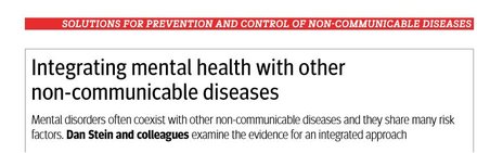 Integración de la salud mental con otras enfermedades no transmisibles