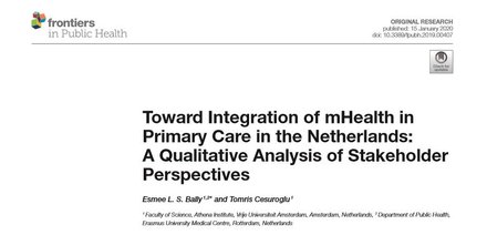 Toward Integration of mHealth in Primary Care in the Netherlands: A Qualitative Analysis of Stakeholder Perspectives