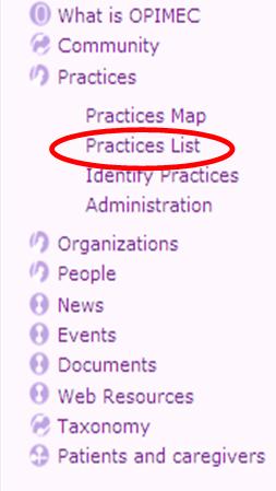 Practice List