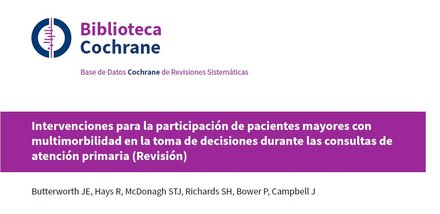 Interventions for involving older patients with multi-morbidity in decision-making during primary care consultations.