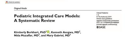 Pediatric Integrated Care Models: A Systematic Review Pediatric Integrated Care Models: A Systematic Review