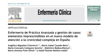 Enfermería de Práctica Avanzada y gestión de casos: elementos imprescindibles en el nuevo modelo de atención la cronicidad compleja en España