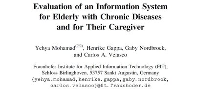 Evaluación de un sistema de información para personas mayores con enfermedades crónicas y para sus cuidadores