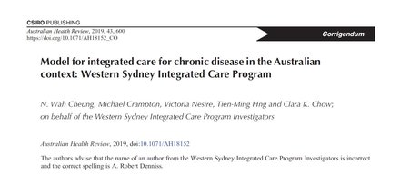 Modelo de atención integrada para enfermedades crónicas en el contexto australiano: Western Sydney Integrated Care Program. Modelo de atención integrada para enfermedades crónicas en el contexto australiano: Western Sydney Integrated Care Program.